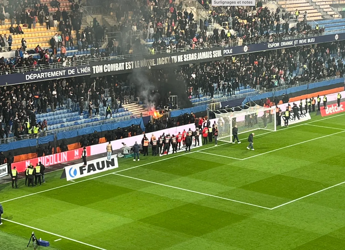 Le match crucial du maintien arrêté à la 60èmn, à cause de débordements dans le stade.