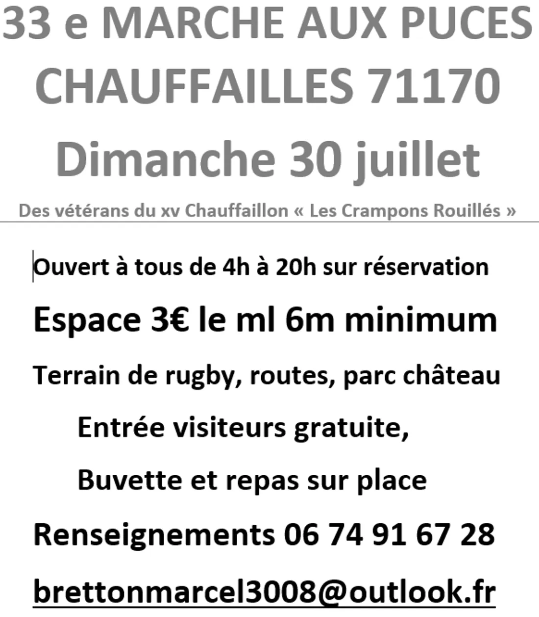 Marché aux puces de Chauffailles