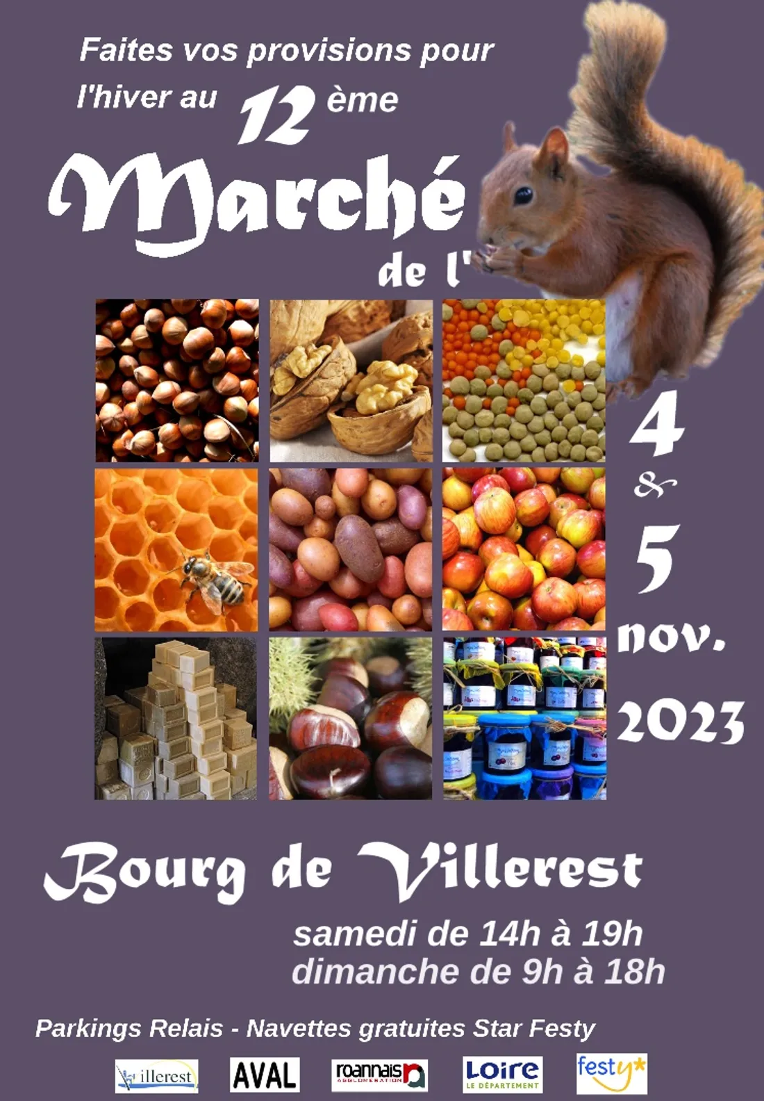 Marché de l'écureuil à Villerest