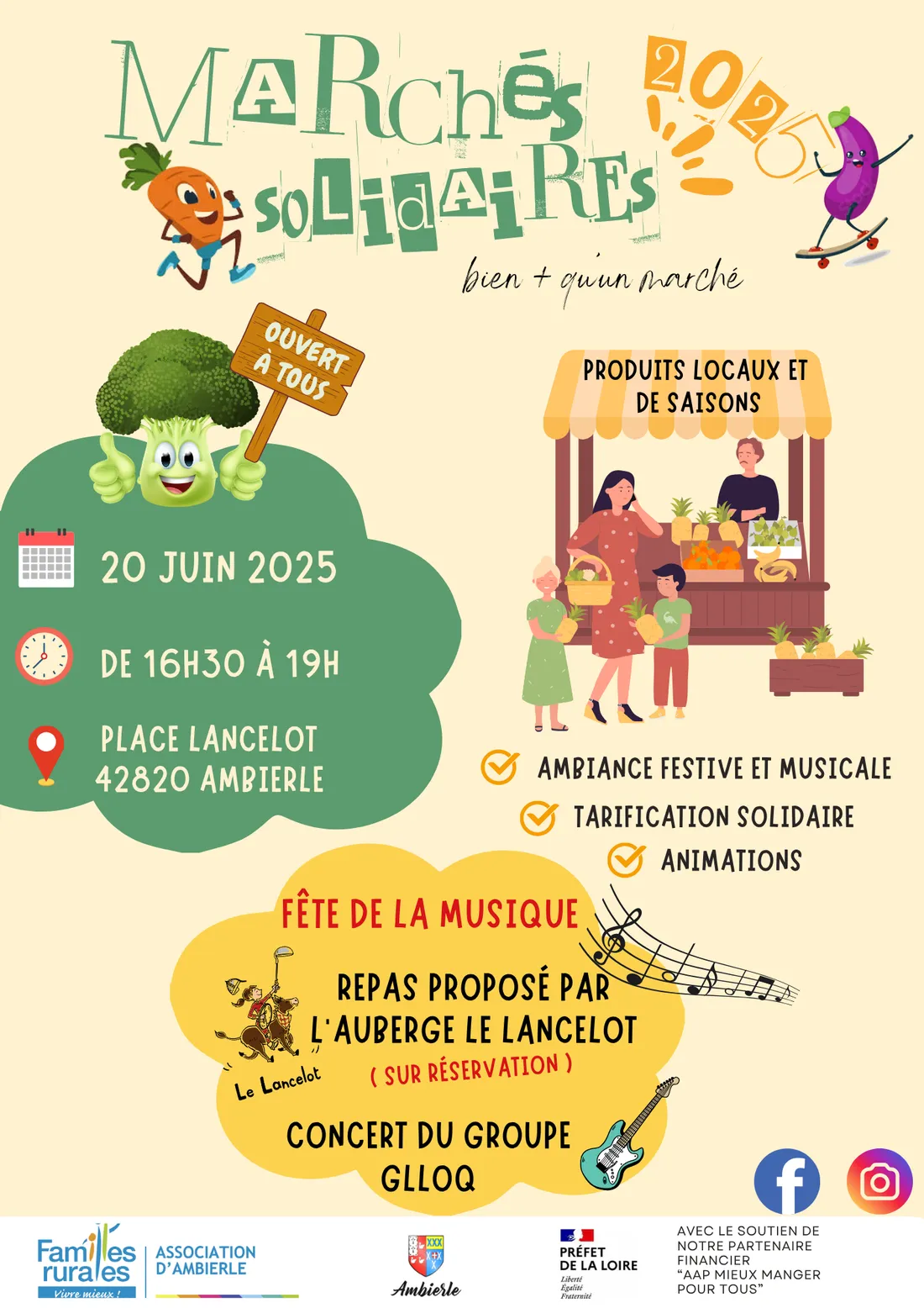 Marché solidaire à Ambierle