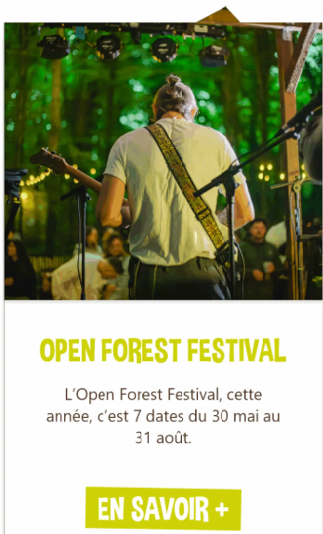 L'Open Forest Festival à St-Jean-Bonnefonds