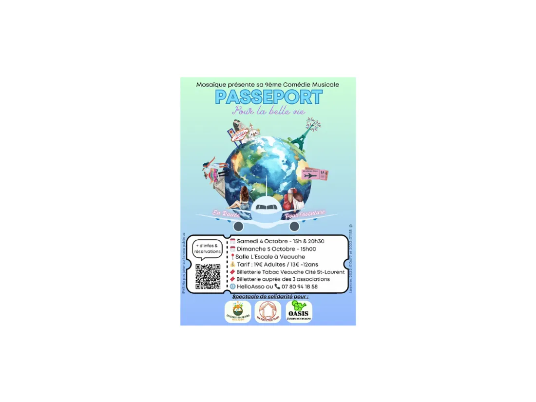 Spectacle comédie musicale "Passeport pour la belle vie" à Veauche