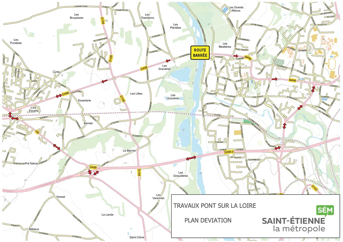 Le plan de la déviation. 