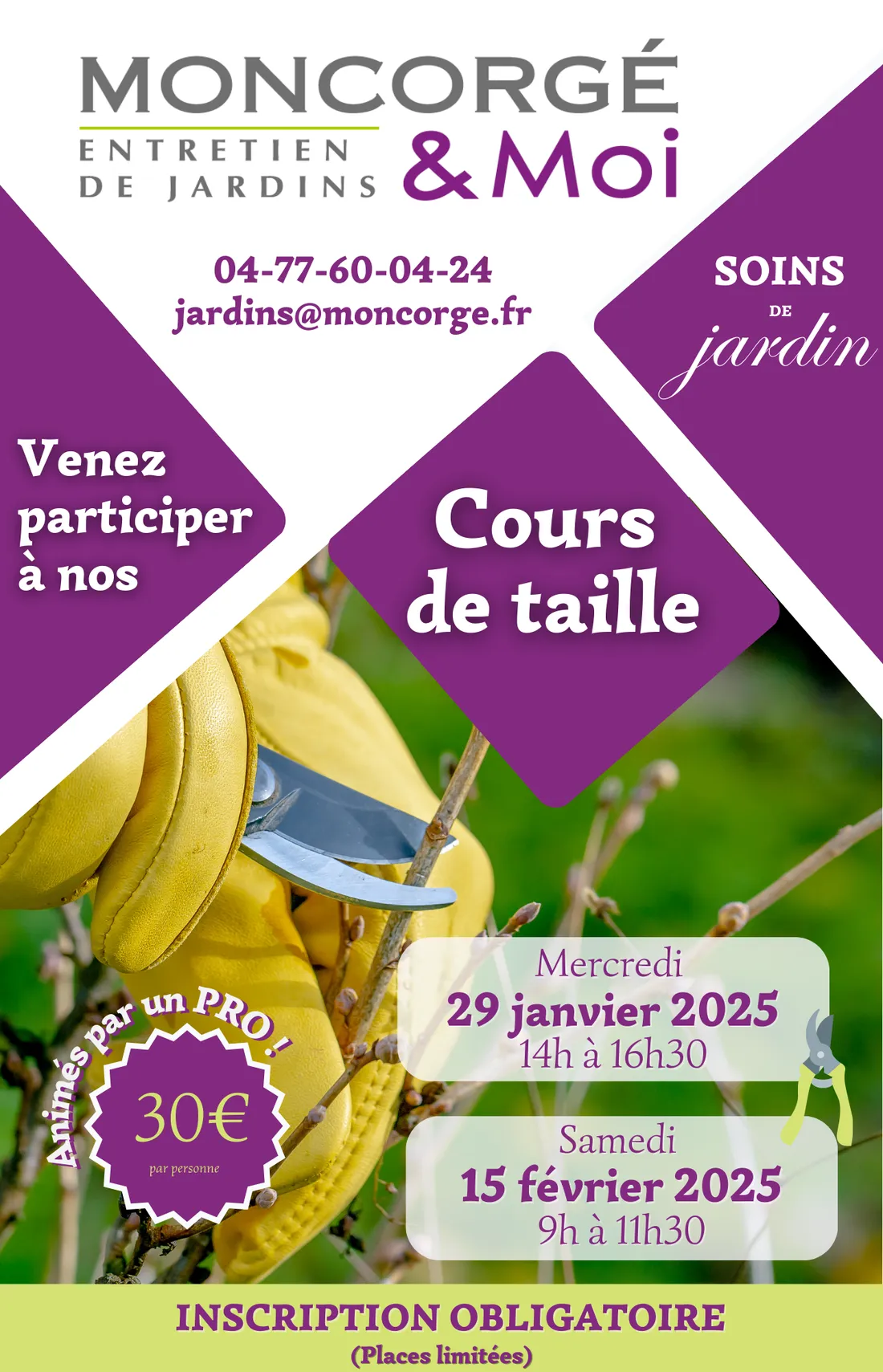 Cours de taille chez Moncorgé & Moi à Charlieu