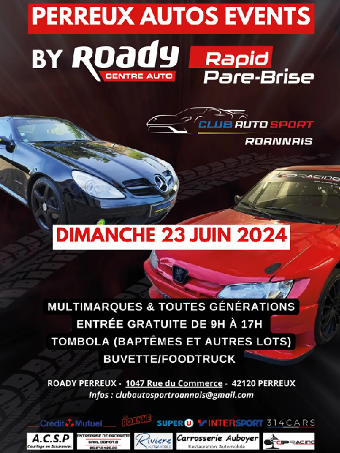 Rassemblement automobiles à Perreux