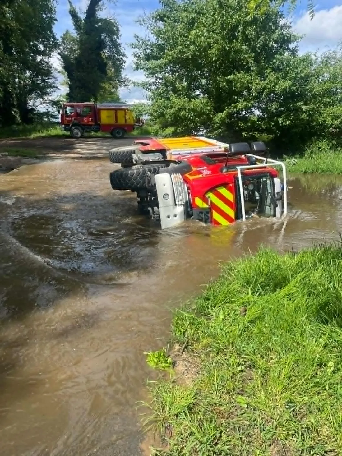 Le camion qui s'est couché.