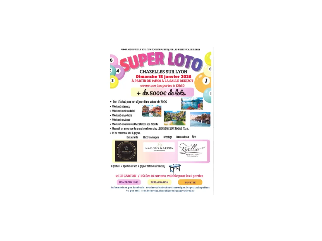 Super loto à Chazelles-sur-Lyon