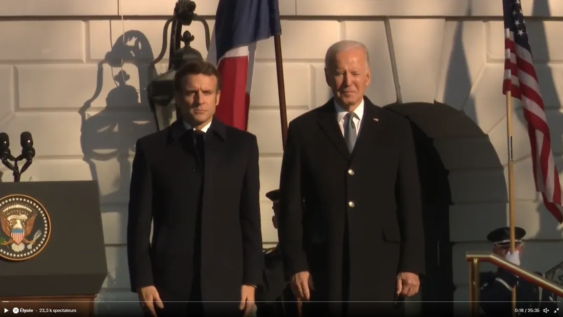 Emmanuel Macron, Joe Biden