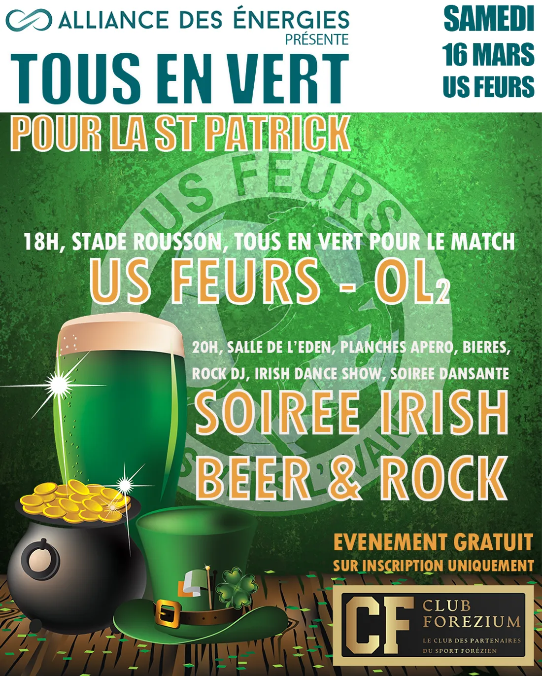 Tous en vert pour la St-Patrick à Feurs