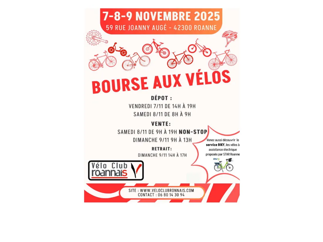 Bourse aux vélos à Roanne