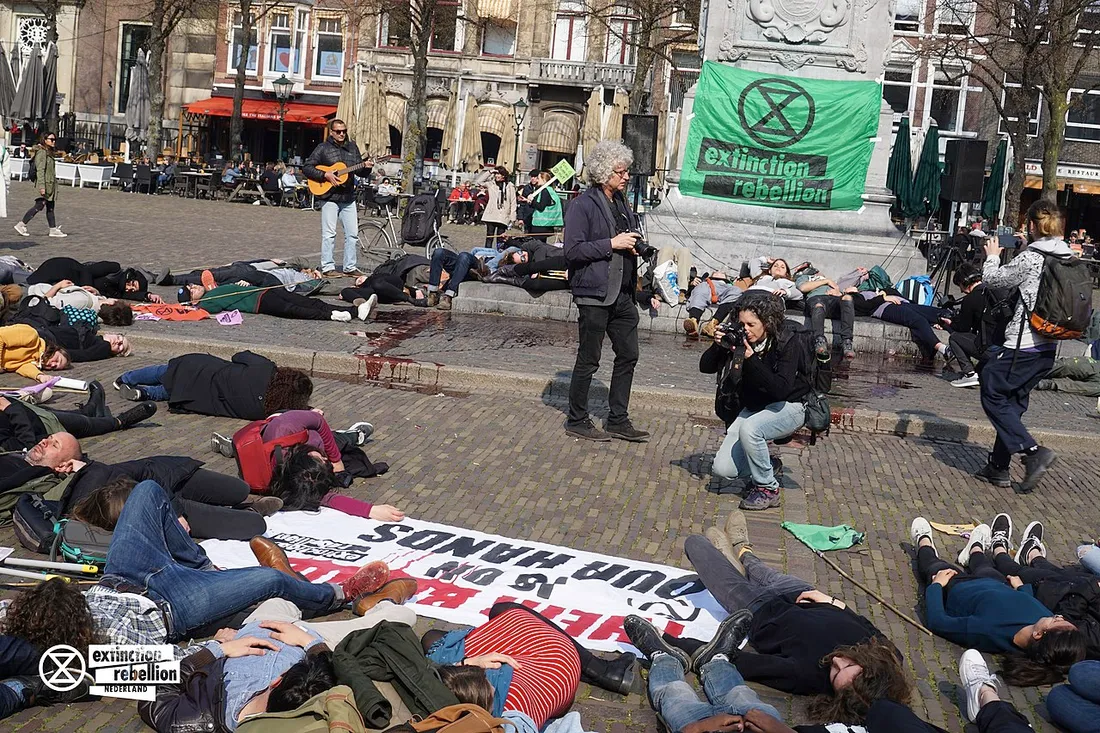 Un "die in" aux Pays-Bas.
