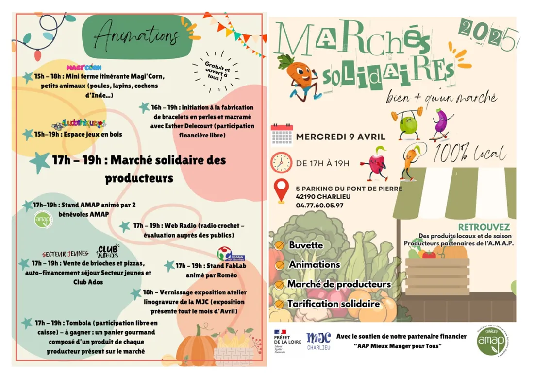 Marché solidaire à Charlieu