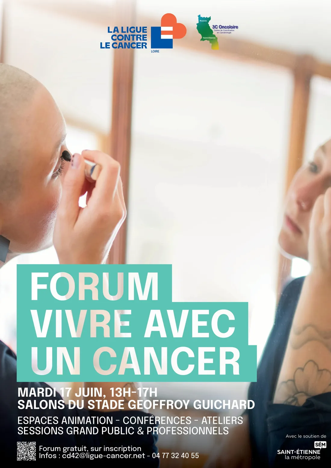Forum "Vivre avec un cancer" au stade Geoffroy Guichard à St-Etienne