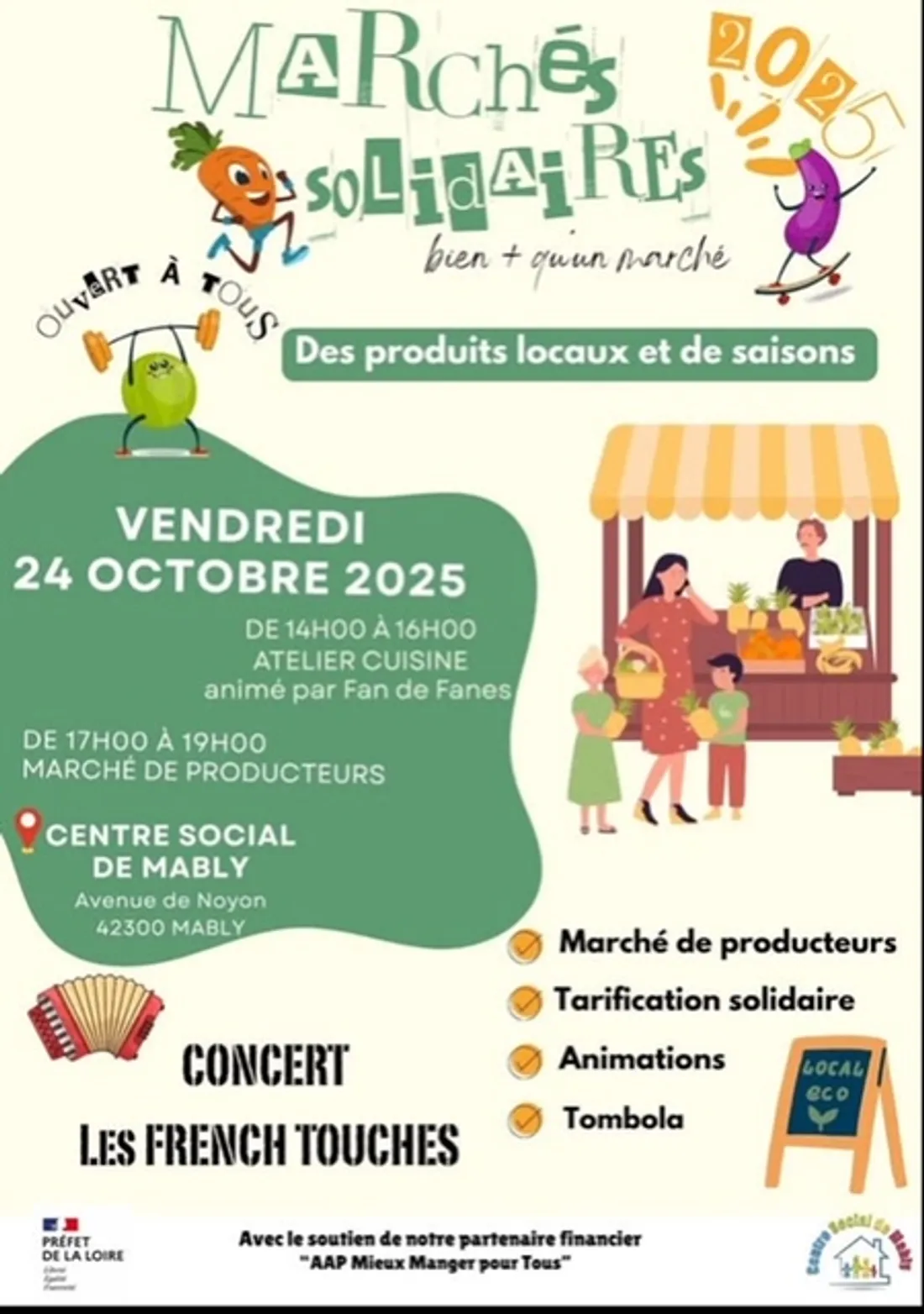 Marché solidaire à Mably
