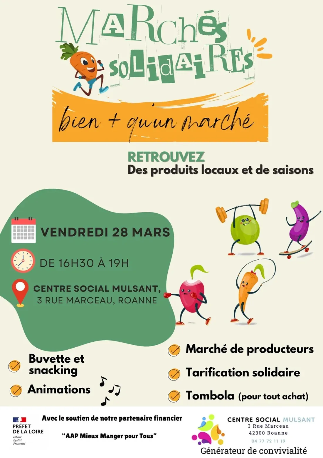 Marché solidaire du Centre Social Mulsant