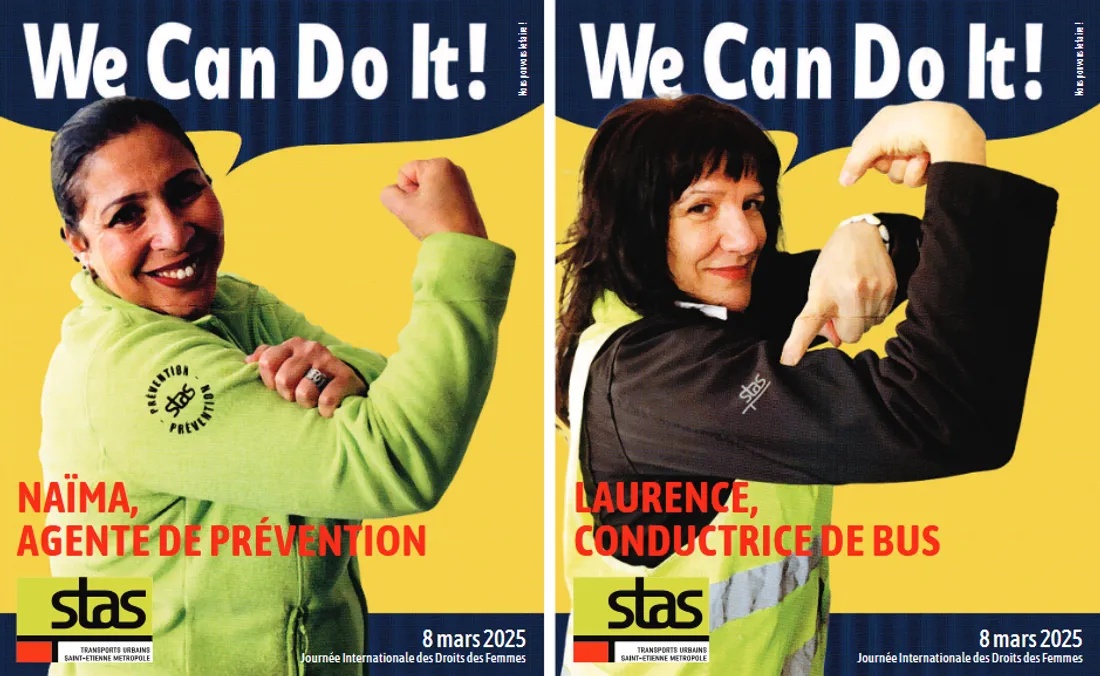 La campagne de la STAS ce 8 mars, clin d’œil à la célèbre affiche américaine « We Can Do It ! »