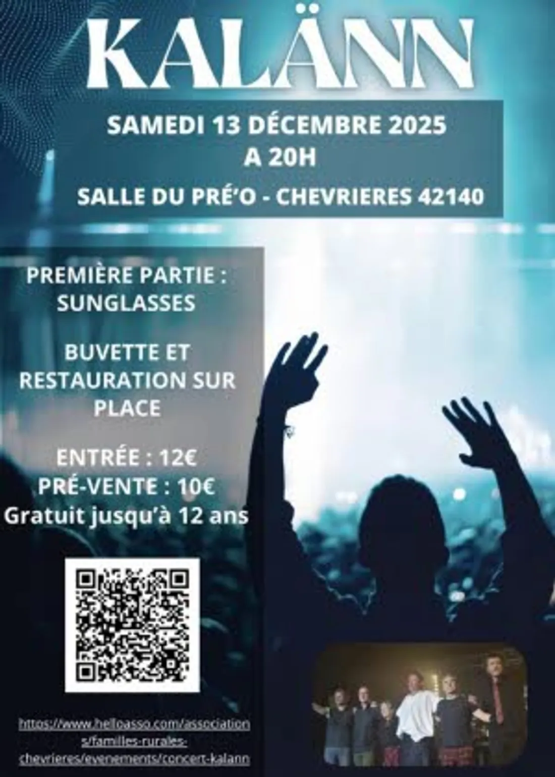 Concert rock celtique Kalâan à Chevrières