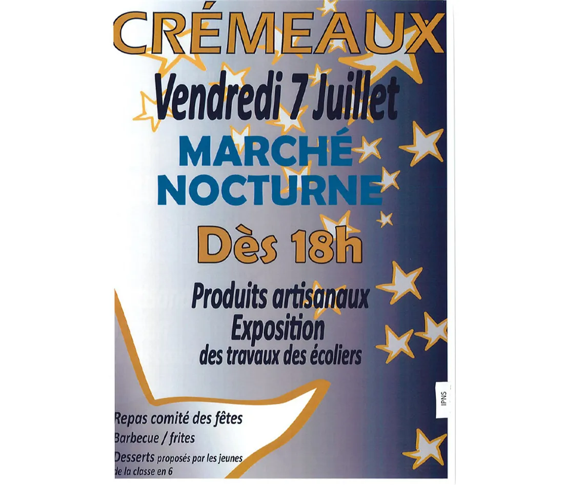 Marché nocturne Crémeaux 7 juillet