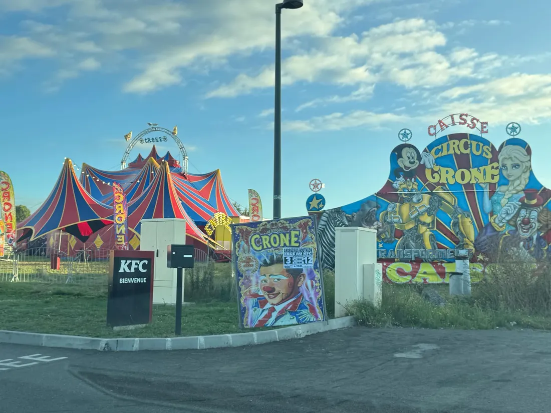 Le cirque installé à Andrézieux.