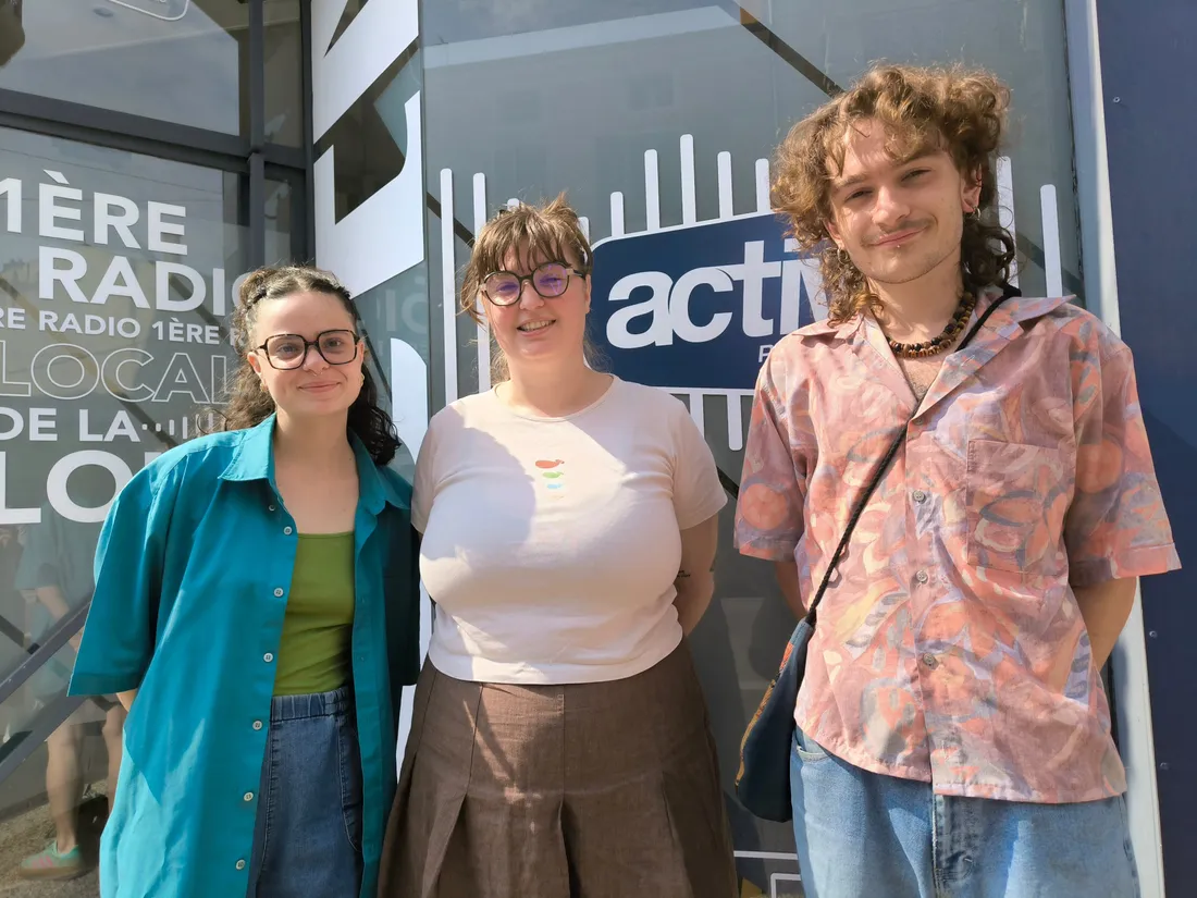 Léa, Charlotte et Ronan de l'association Les Marcel.les