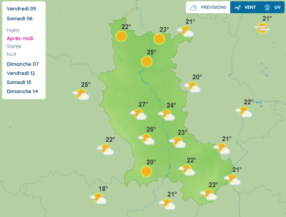 Les prévisions de ce samedi 6 avril.