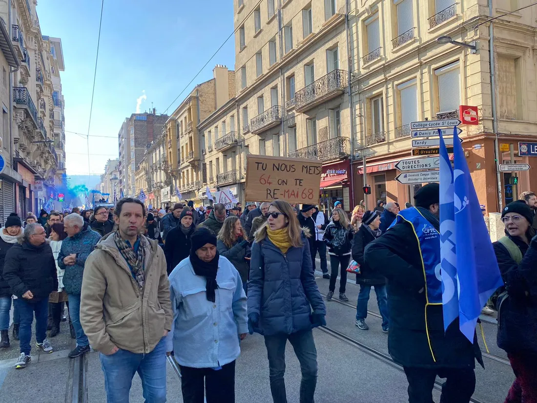 La manifestation stéphanoise de ce 7 février.