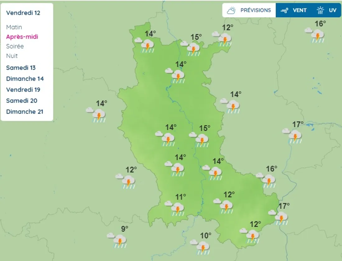 La météo de ce vendredi 12 mai.
