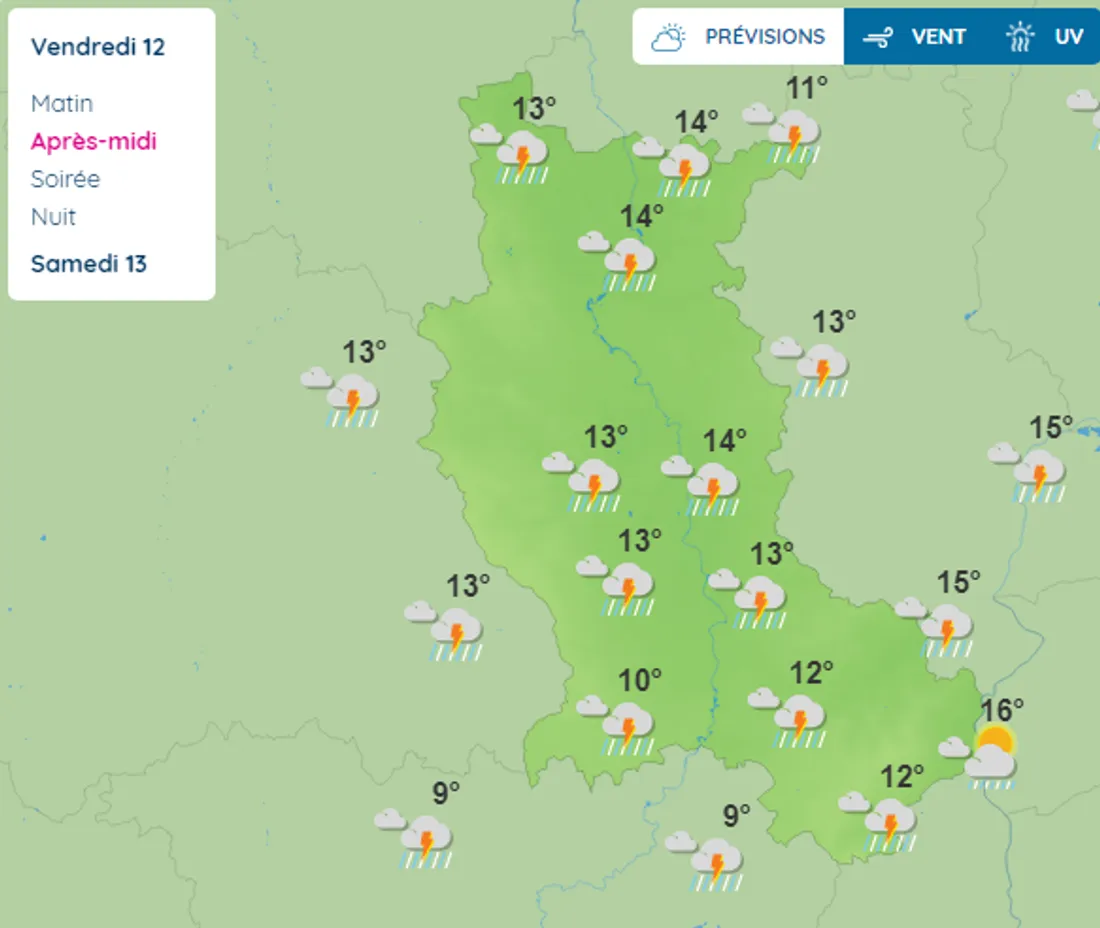 Prévision météo de ce vendredi 