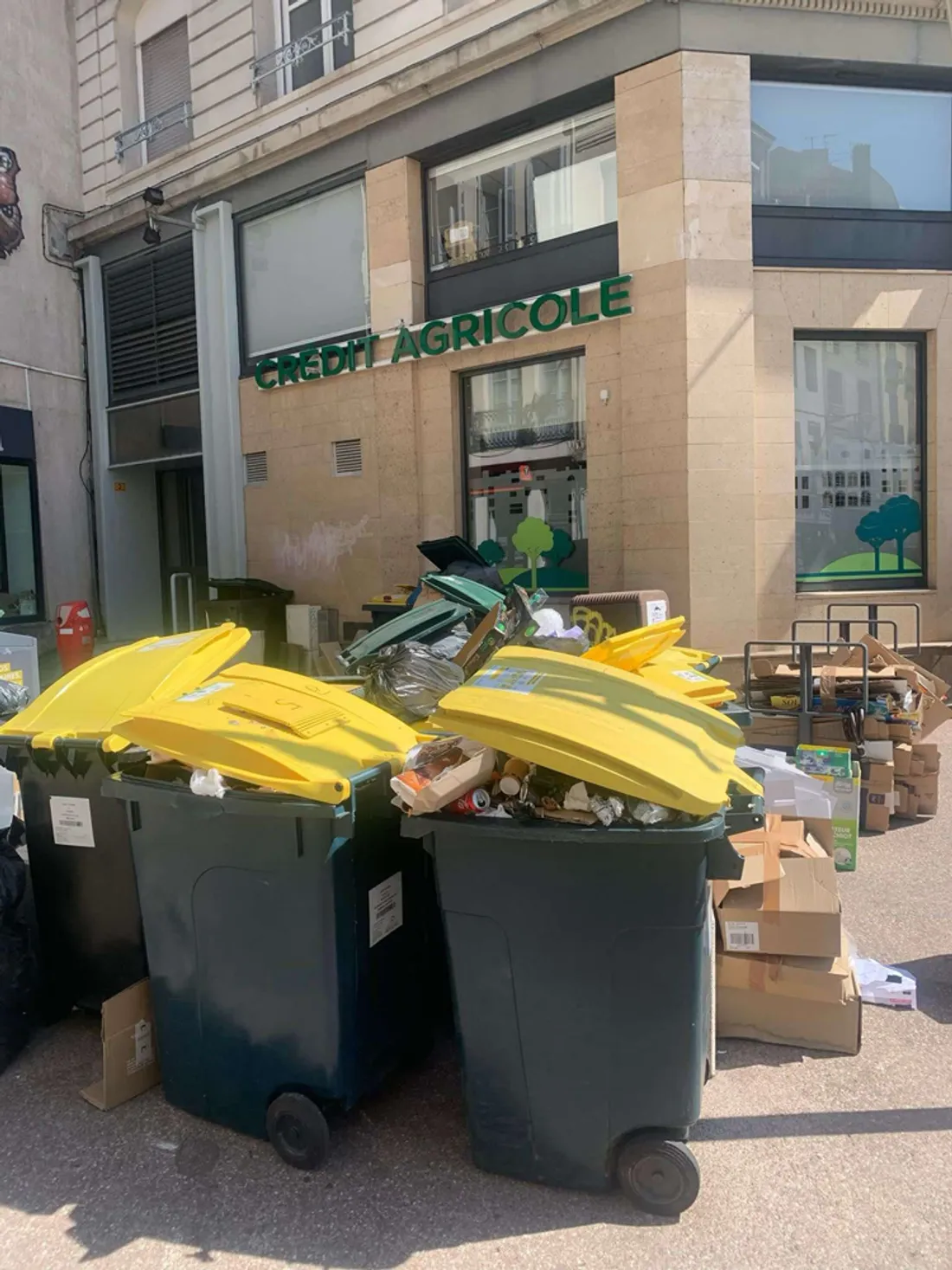 Poubelle Saint-Etienne grève