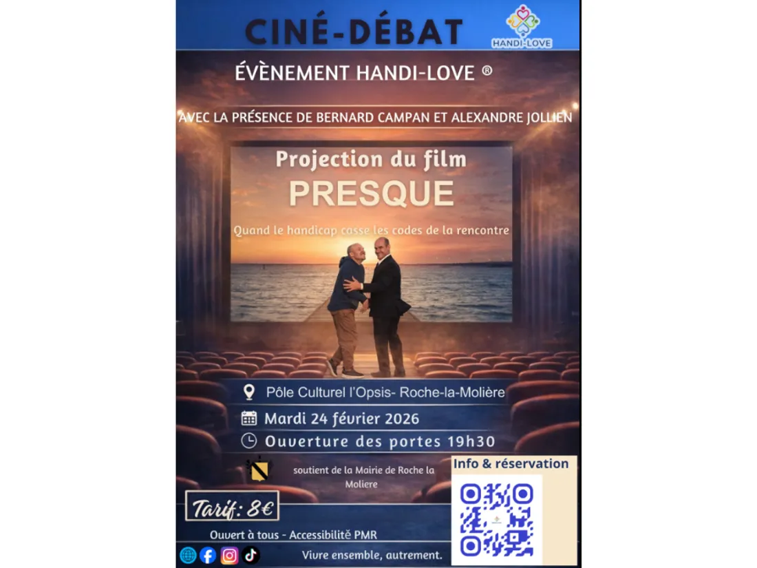 Ciné-débat - Projection du film "Presque" à Roche-la-Molière
