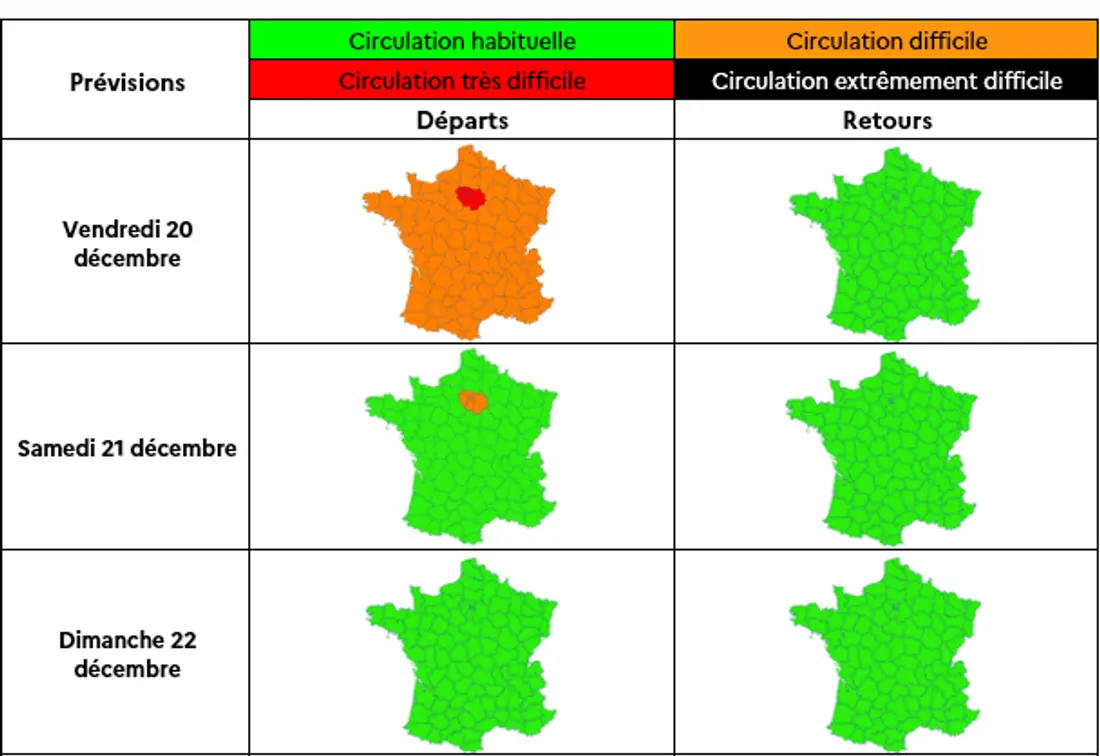 Les prévisions de ce week-end.