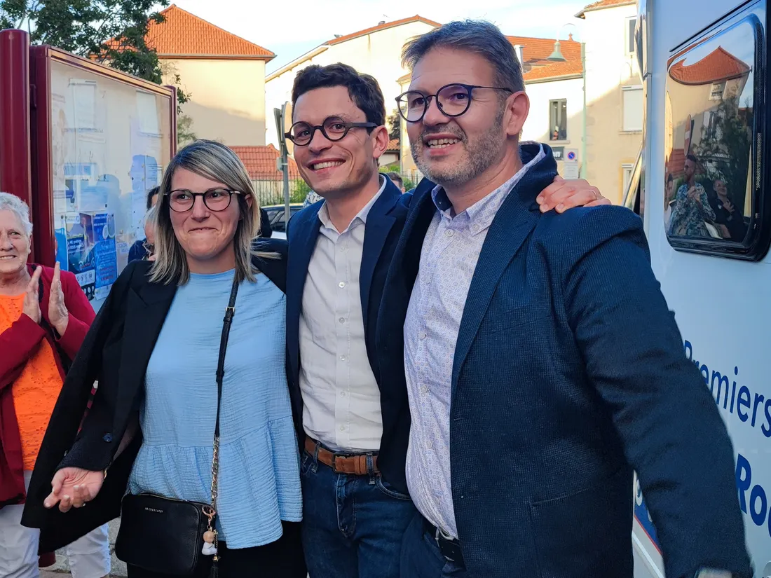 Antoine Vermorel-Marques entouré de Fanny Fesnoux et Jérémie Lacroix