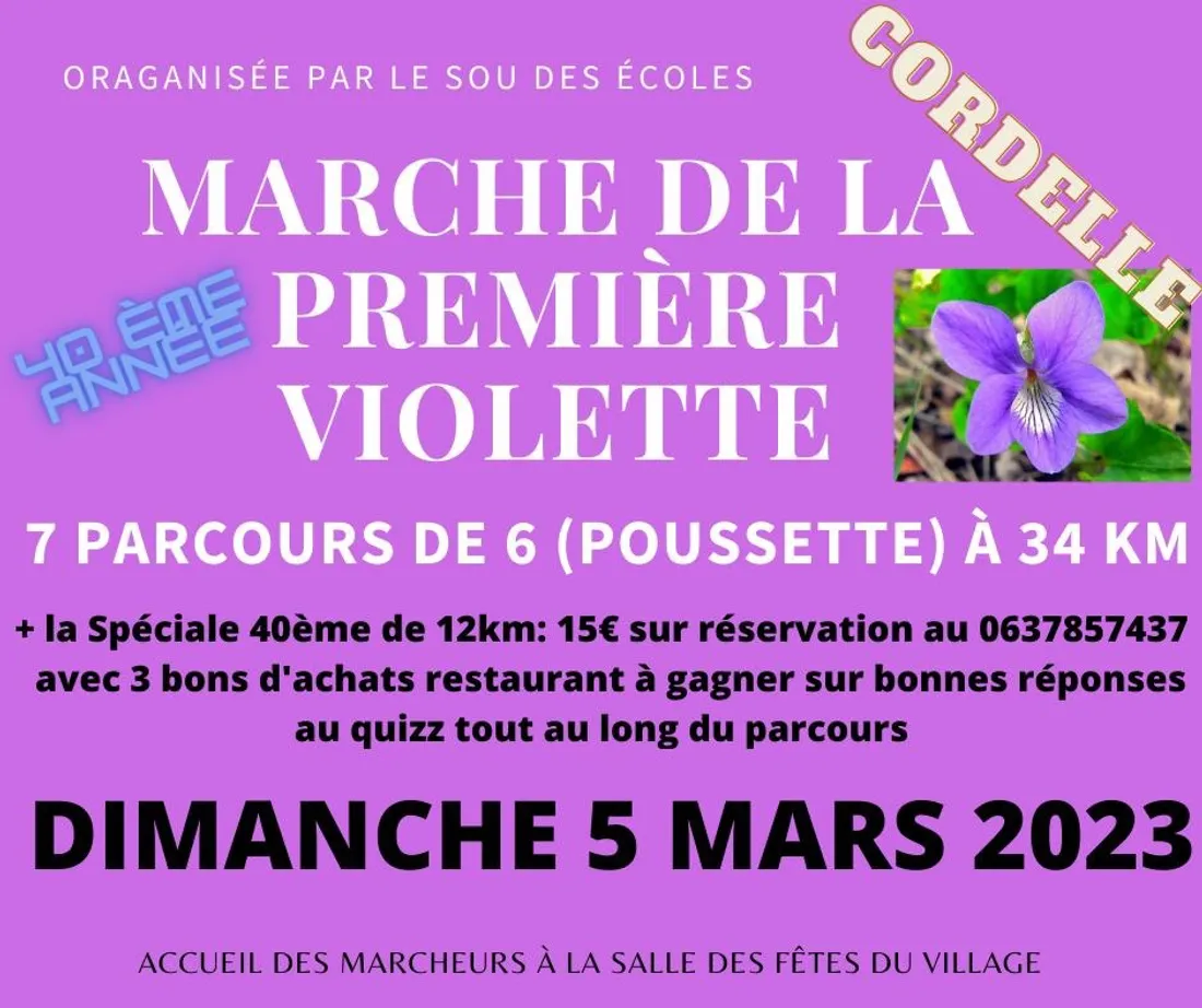 Marche de la première violette à Cordelle