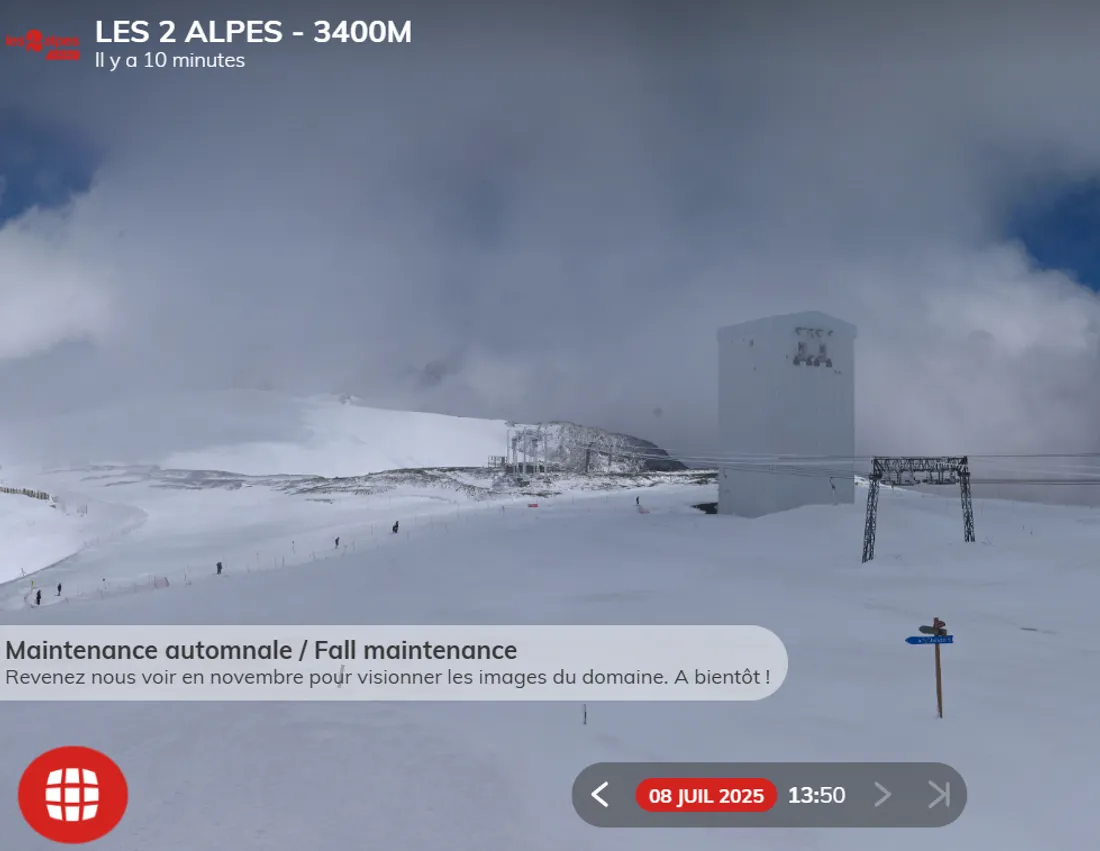 La situation aux 2 Alpes en ce début d'après-midi.