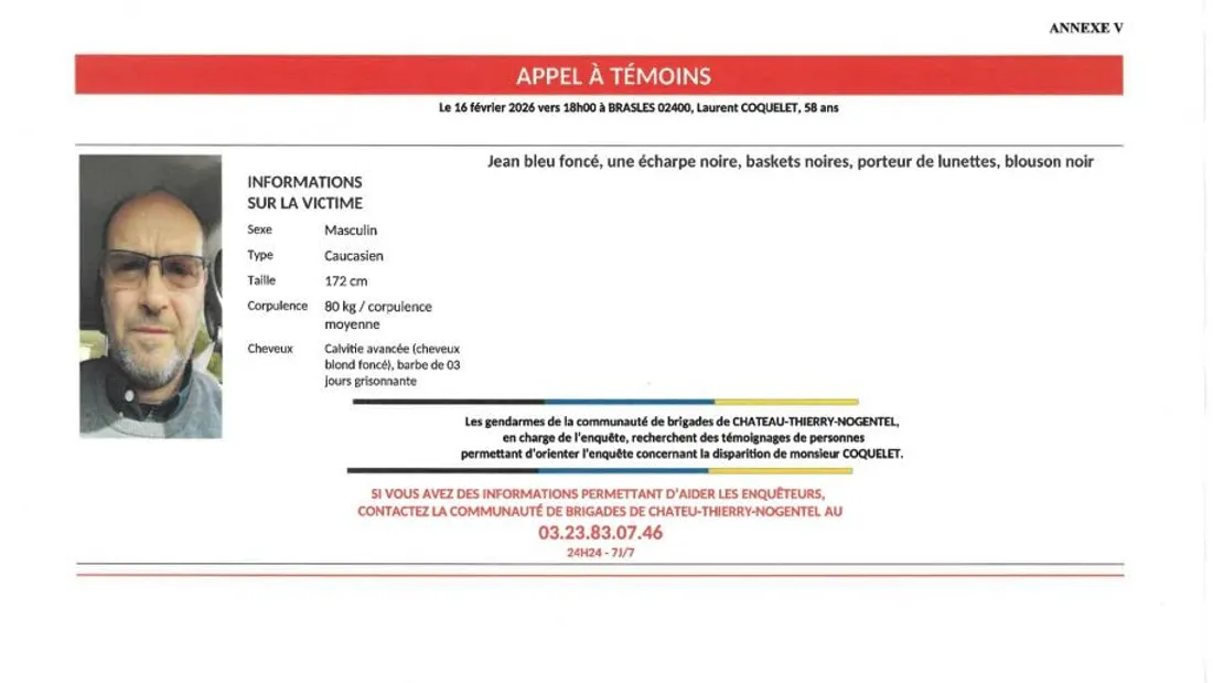 Une disparition inquiétante dans l'Aisne