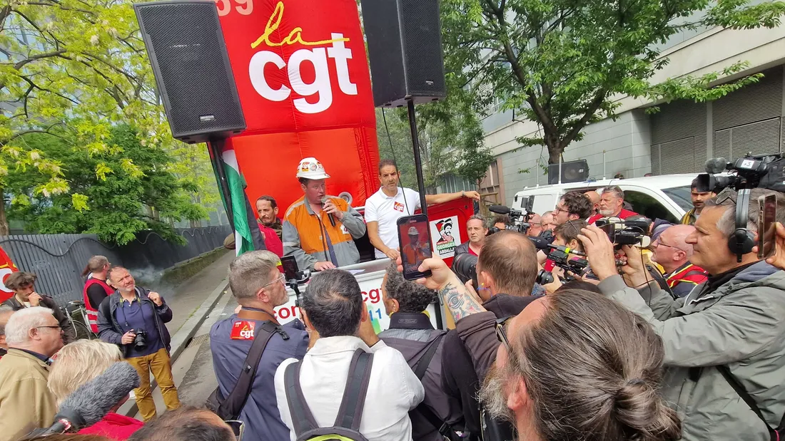 Gaëtan Lecocq, secrétaire général ArcelorMittal Dunkerque, a été reçu en délégation par la direction