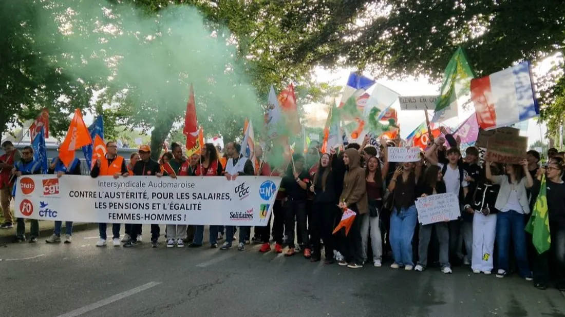 Près de 1000 manifestants lors de la mobilisation à Saint-Omer ce jeudi. 