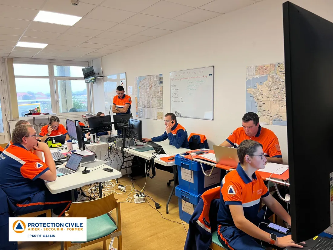 La Protection Civile du Pas de Calais mobilisée avec une cellule de crise