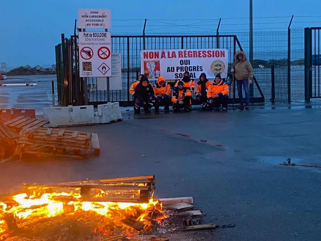 Grève sur le port de commerce de Boulogne