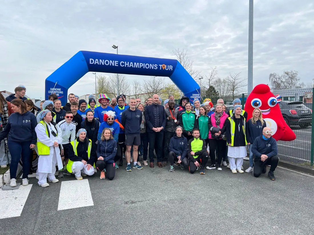 Les coureurs ont rejoint le site de Steenvoorde 