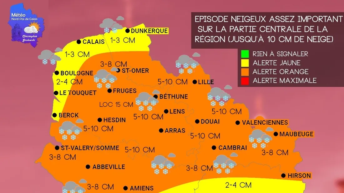 Carte météo du mercredi 8 janvier 2025