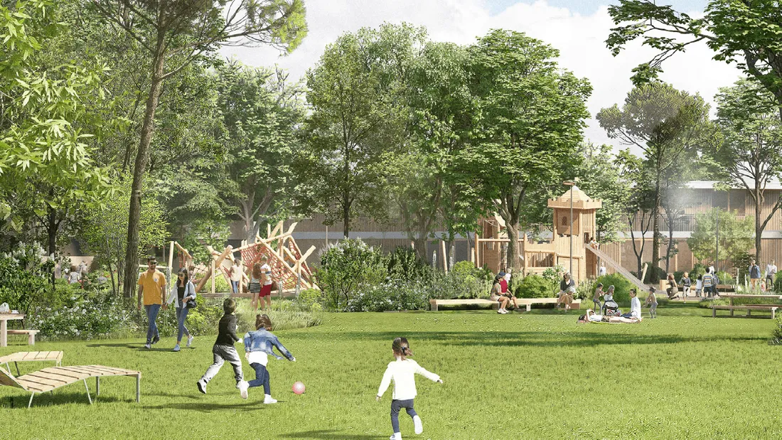 Le futur parc du Banc Vert, un trait d'union entre ville et nature. 