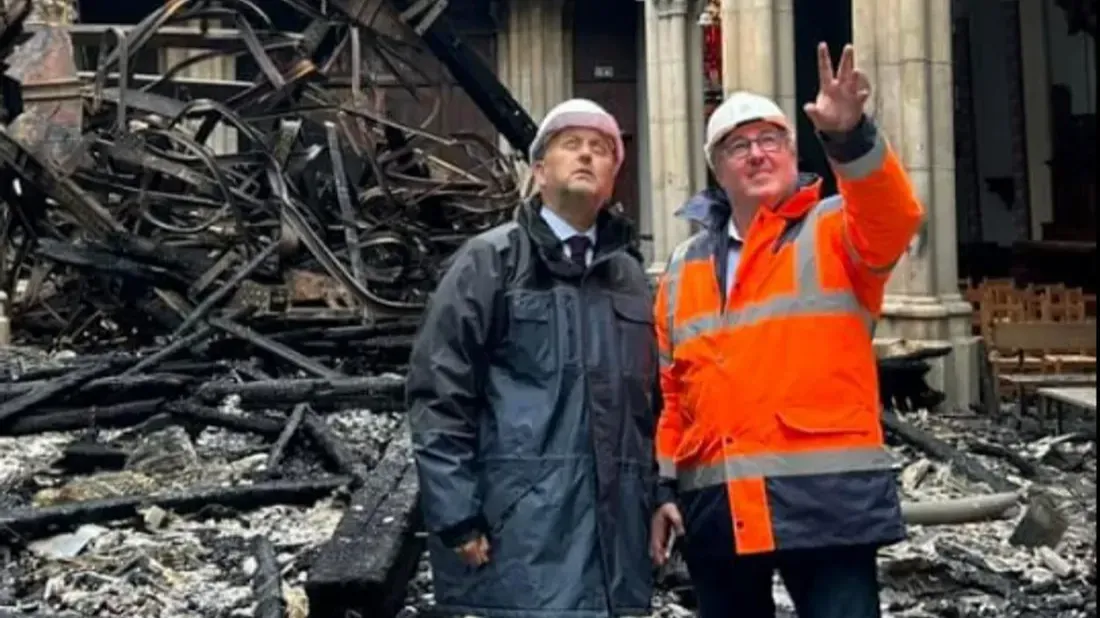 La mairie suit attentivement le chantier de reconstruction de l'église