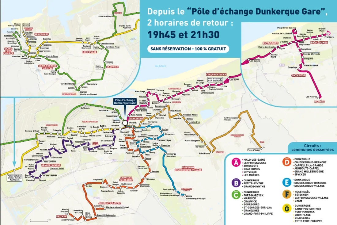 Plan DK'Bus - Bande de Dunkerque