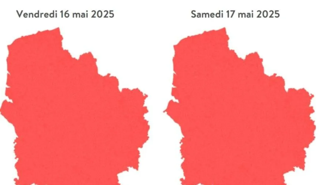 Les cinq départements sont en alerte rouge. 