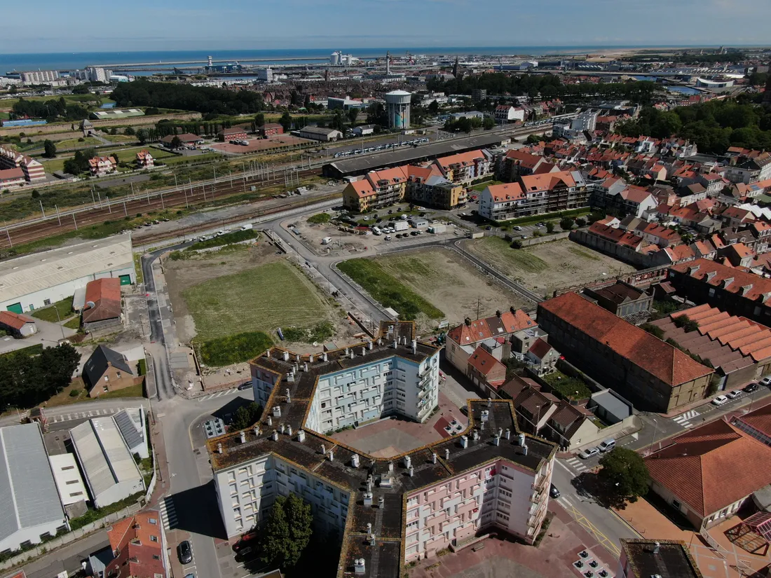 image aérienne friche vauxhall calais