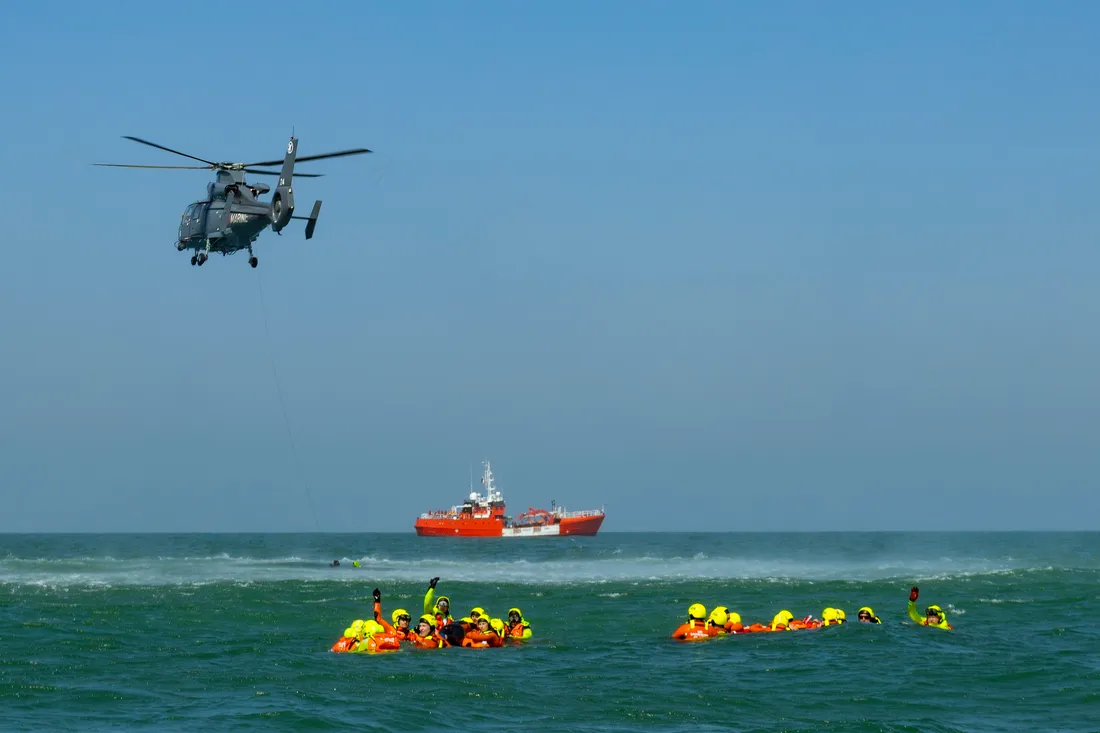 Les secours en mer mobilisés dans le cadre d'un exercice à Calais