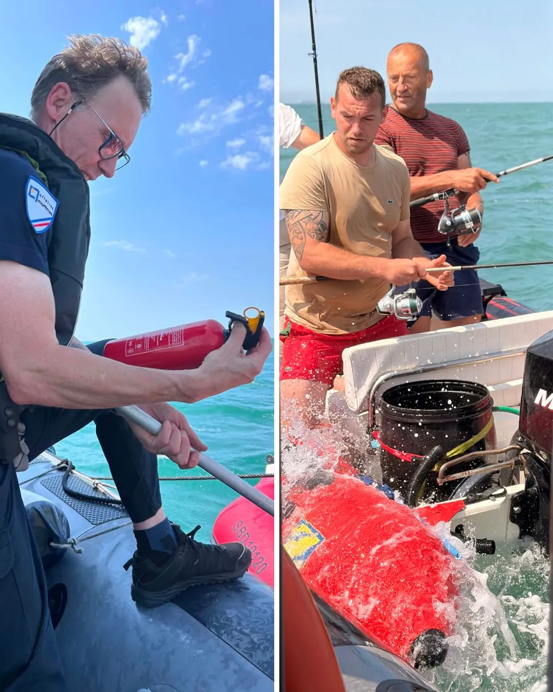 Contrôle d'un petit bateau de pêcheurs