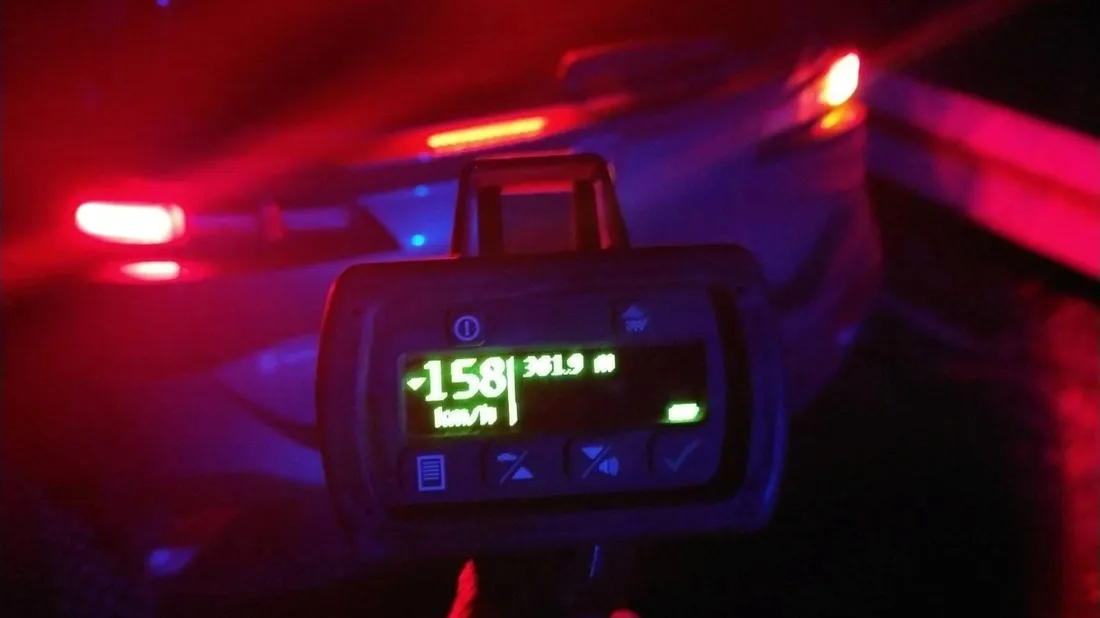 Un excès de vitesse de 78 km/h a été enregistré durant la nuit. 