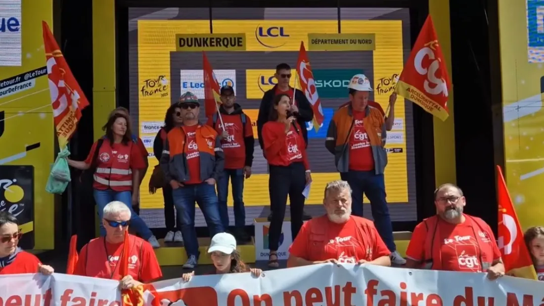 La CGT ArcelorMittal Dunkerque s'est exprimée au Tour de France. 